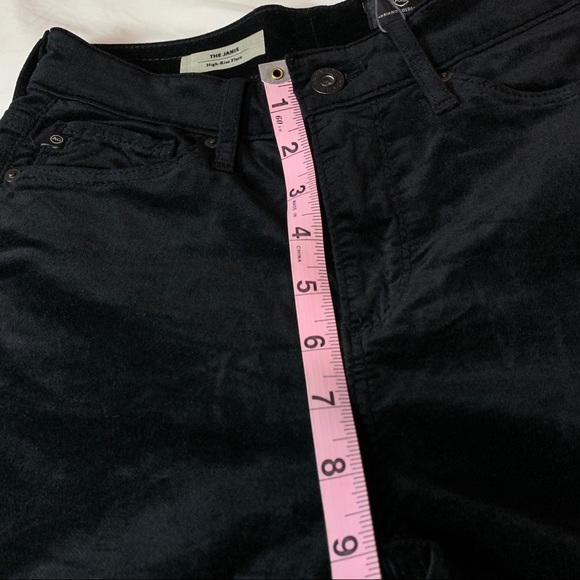 NWT Janis Black Velvet Flare AG Pants - Picture 4 of 7